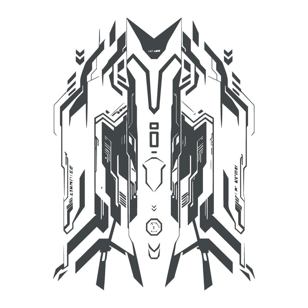 Cyberpunk retro futuristic poster Illustration vector