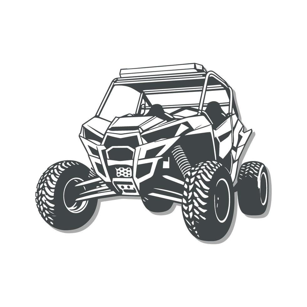 UTV buggy vehicle illustration logo vector