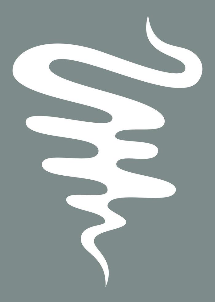 Elegant Aromatic Smoke. Minimalist White Swirling Vapor on Grey Background. Silhouette of smoke, perfume fragrance perfume, cigarette smoke. vector