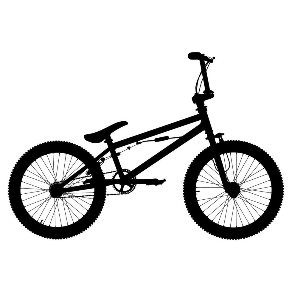 BMX Bike Silhouette Sport Street Style BMX Bicycle vector