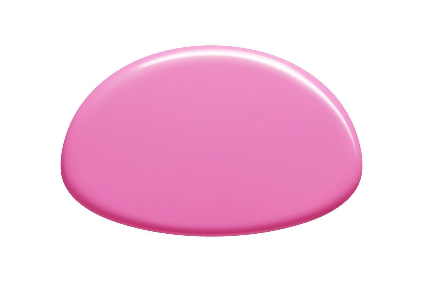 Pink rounded 3d banner in format with elliptical shape and luminous surface. vector