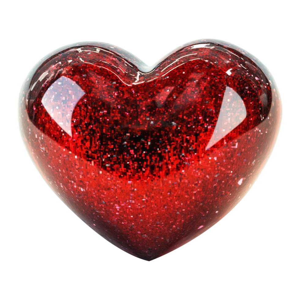 Heart-shaped decorative object studio product image close-up png
