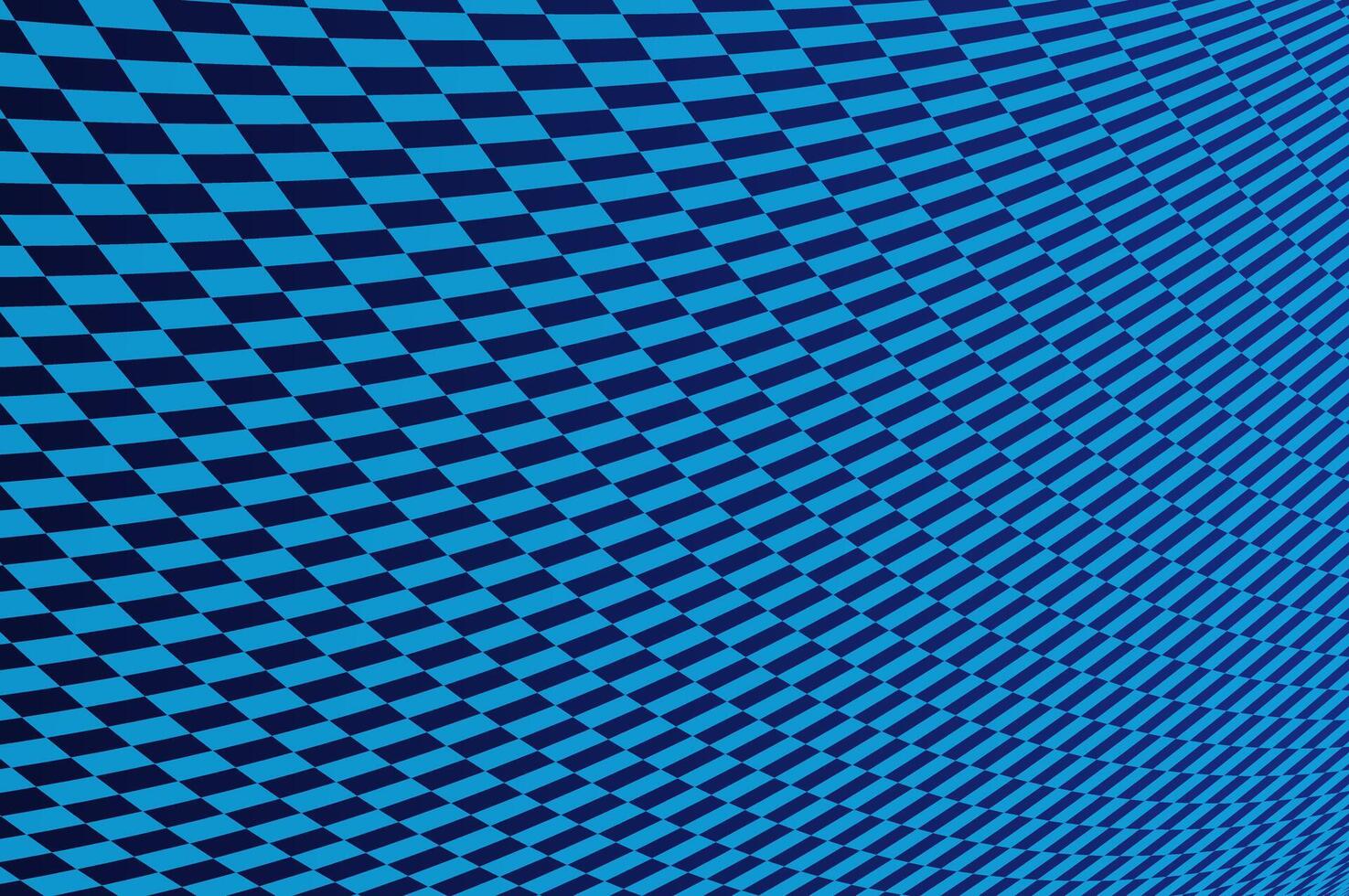 Perspective line square pattern abstract background with copy space over gradient blue. Optical line illusion vector