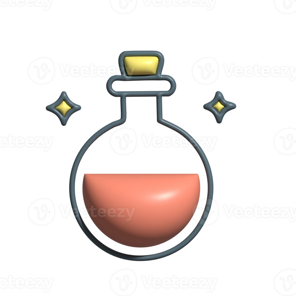 Magic Potion Enchanted Elixir Bottle Icon png