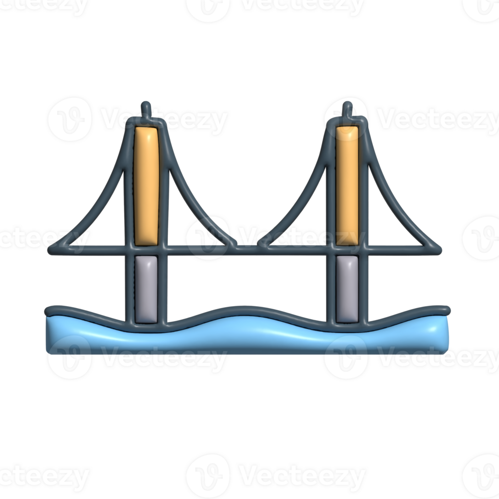 Suspension Bridge Emoji Icon of Connectivity and Architecture png