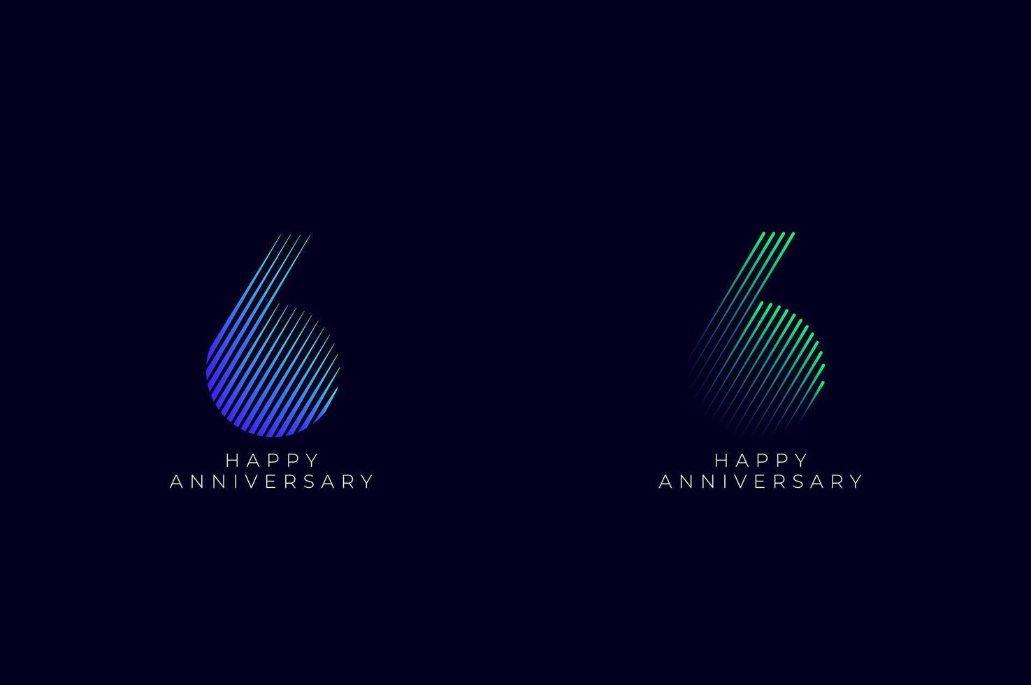 Dioagonal Line Stripes Speed Gradient Colorful 6th, 6th Happy Anniversary with diagonal Line movement,Tech, Line pattern concept. vector