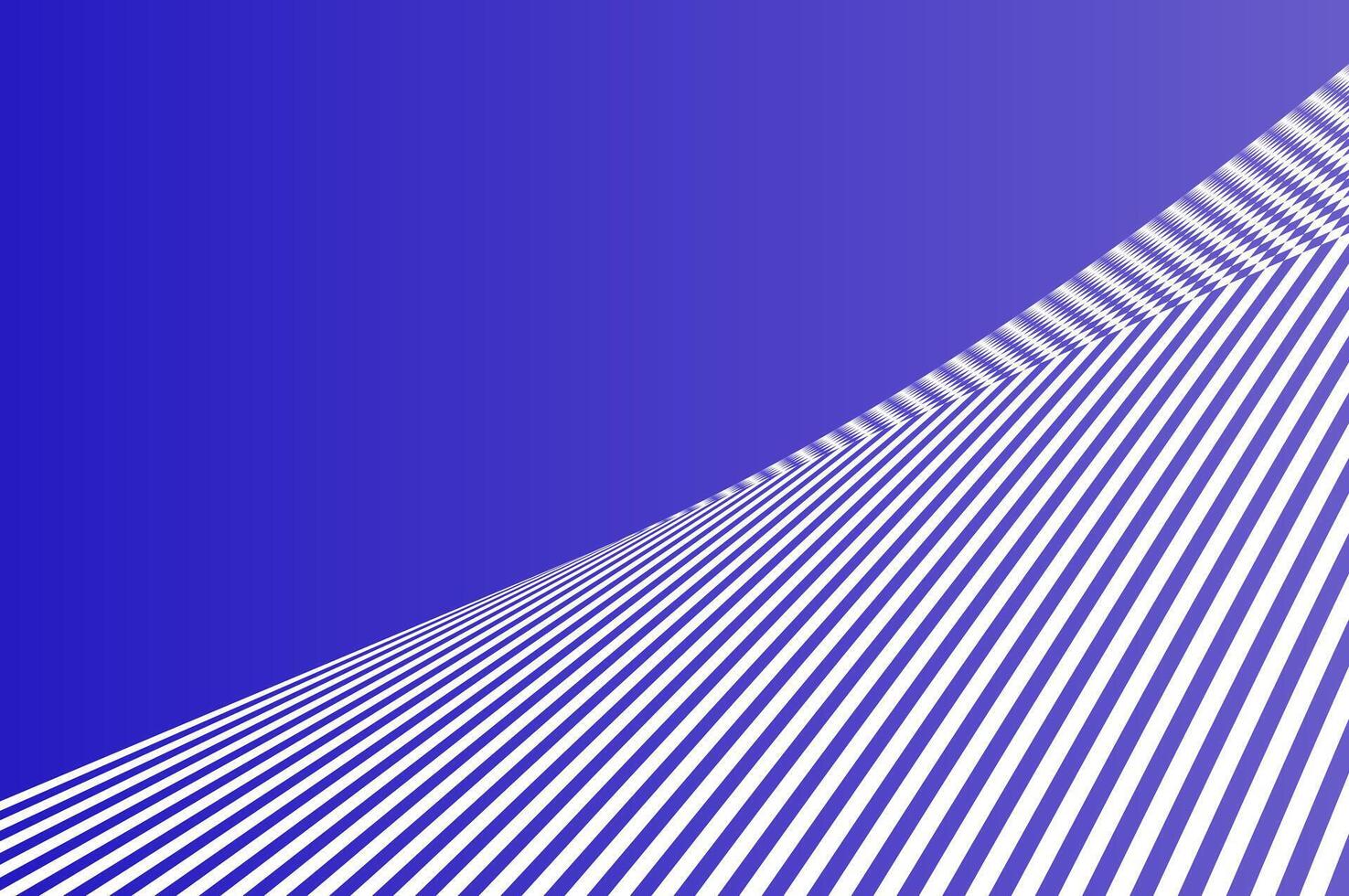 Perspective line pattern abstract background with copy space over gradient blue. Optical line illusion vector
