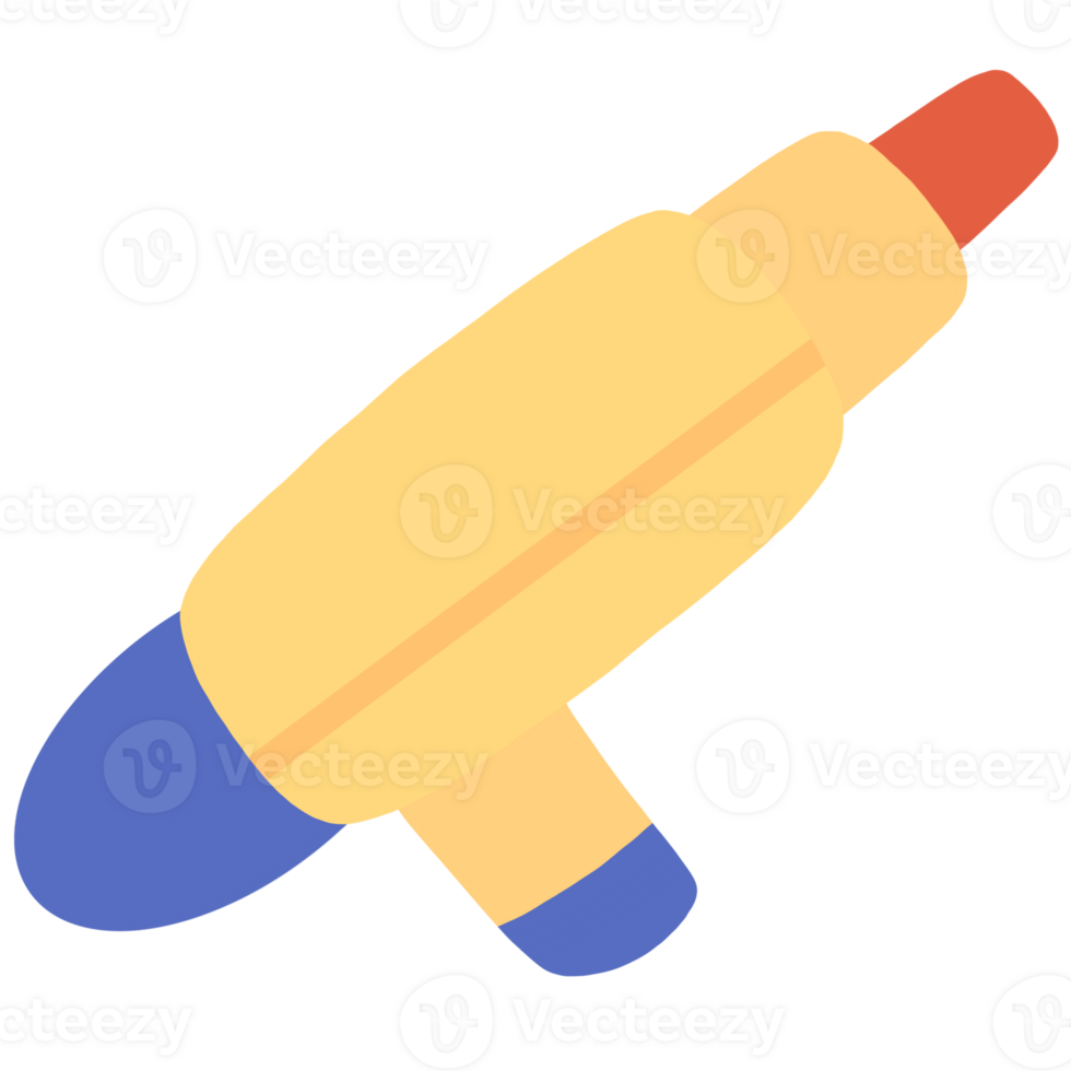 Yellow and blue water guns on transparent background png