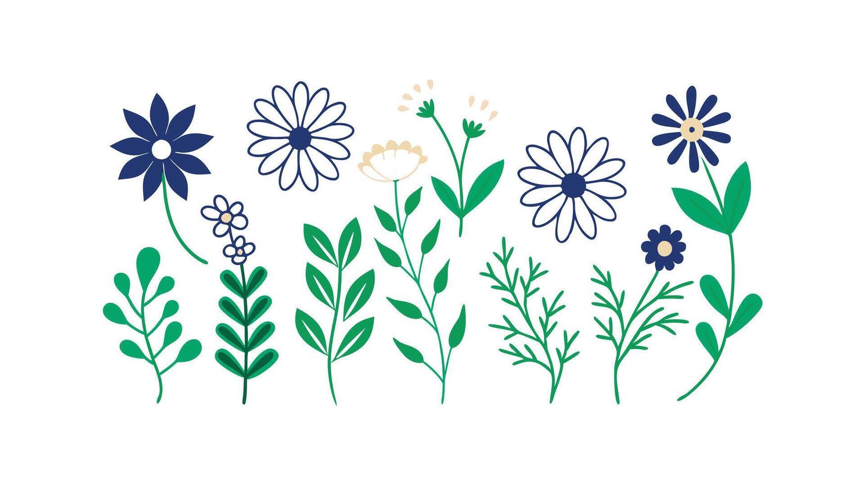 Cute Bird Nest Spring Nature Floral Winter Elements Design vector