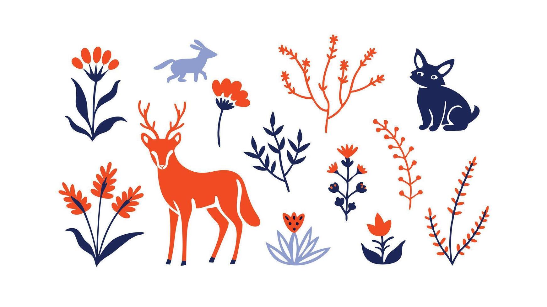 Colorful Vegetable and Fruit Line Art Carrots, Berries, Leaves vector