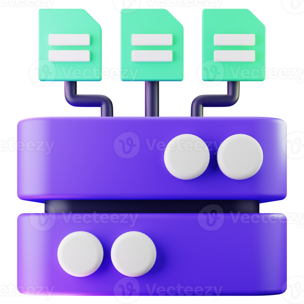 3D Render Stylish Data Storage Hub with Multiple Slots png