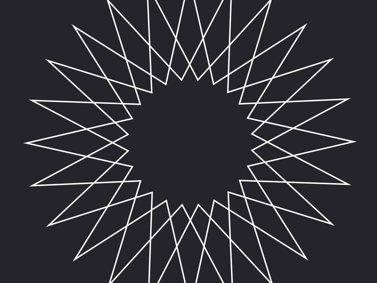 White star-shaped frame vector
