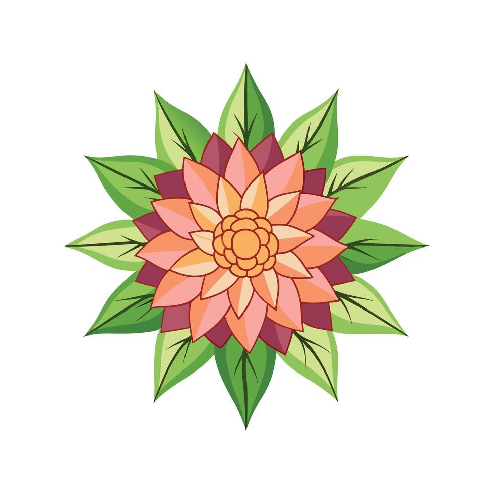 a flat illustration of a flower vector