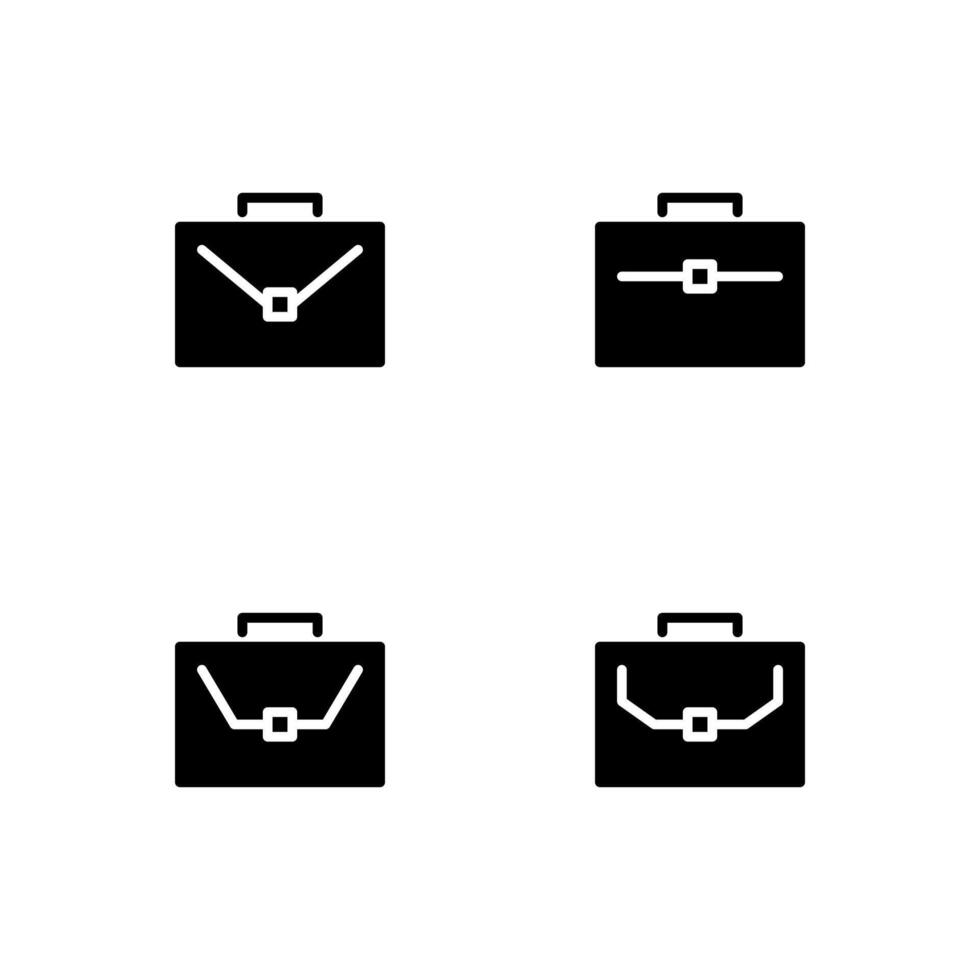 Briefcase icon set. Business bag icon. vector