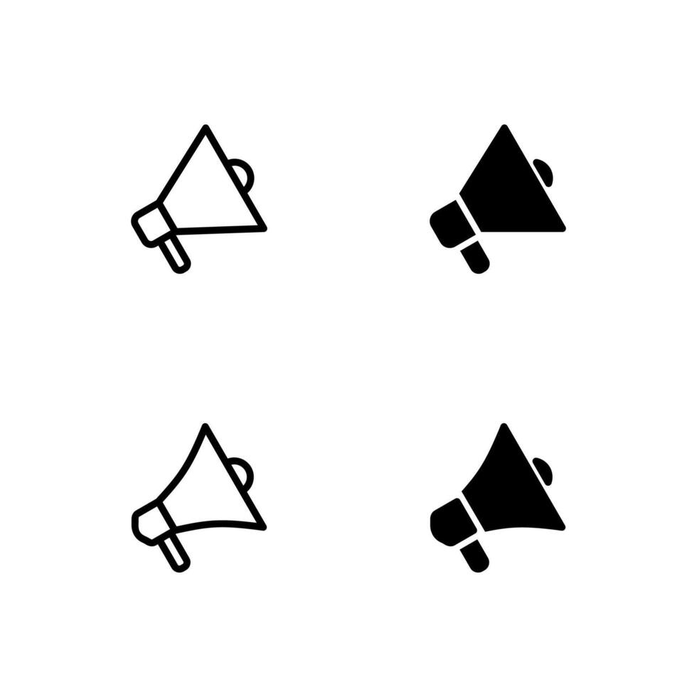 Megaphone icon set. Announce icon. vector