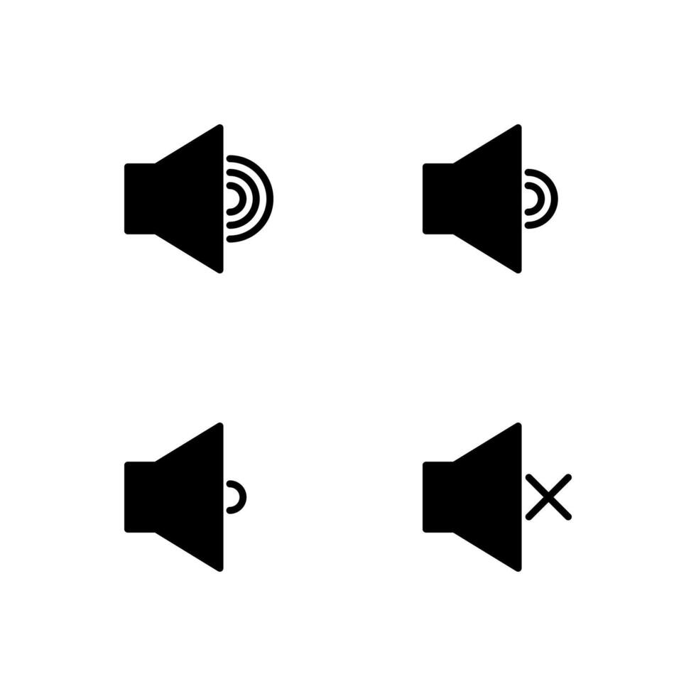Volume icon set. Sound, Audio, Noise icon. vector