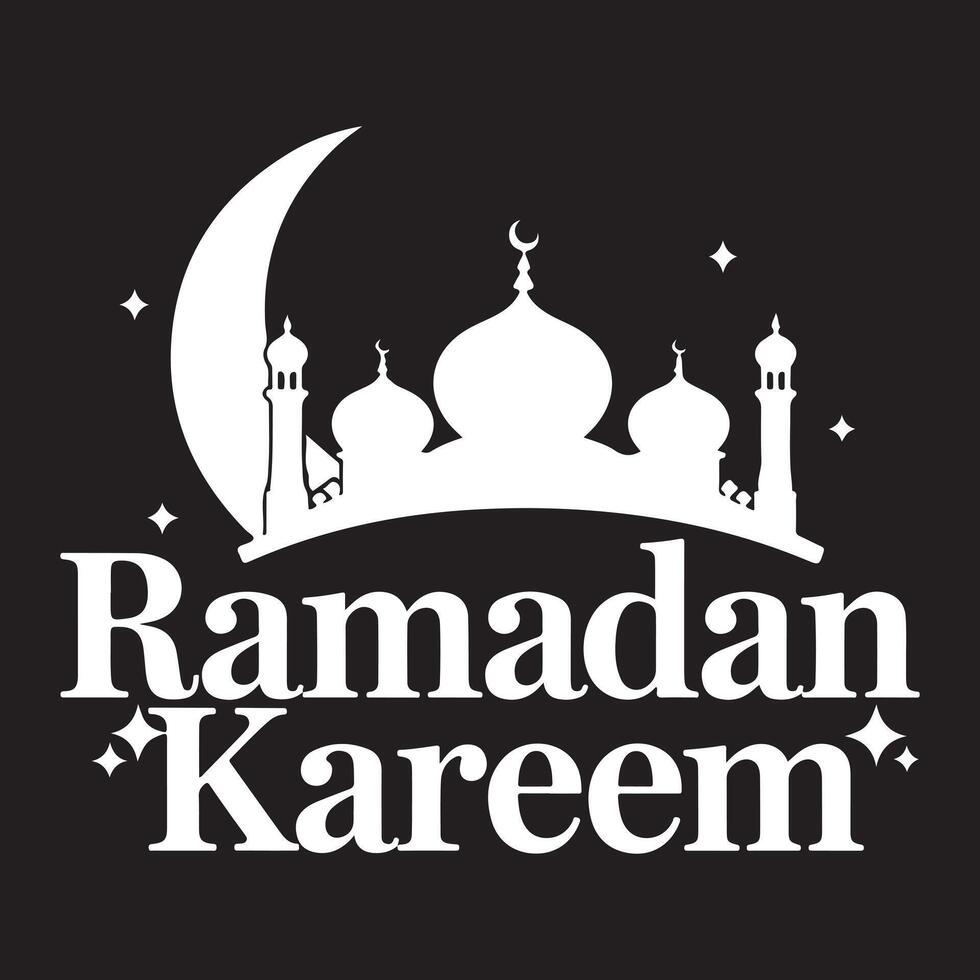 Ramadan Decorations with moon and Mosque vector