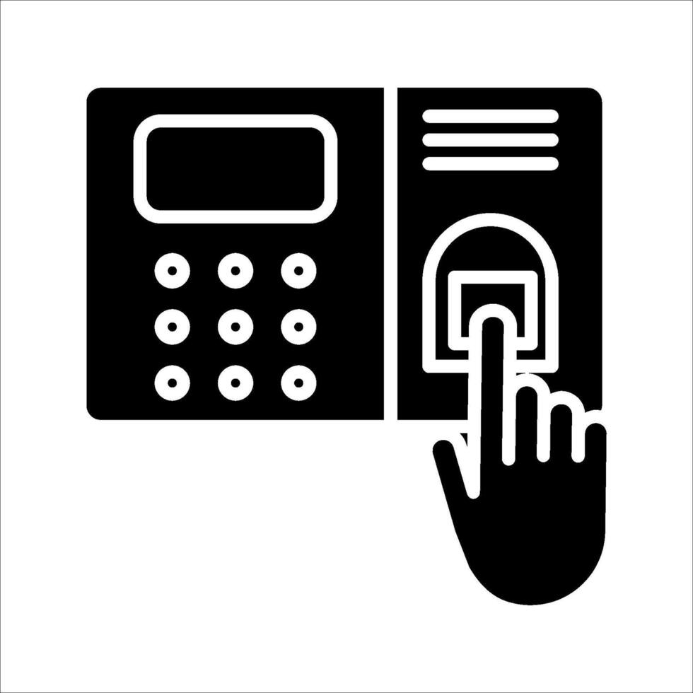 Attendance machine icon.. sign for mobile concept and web design color editable vector