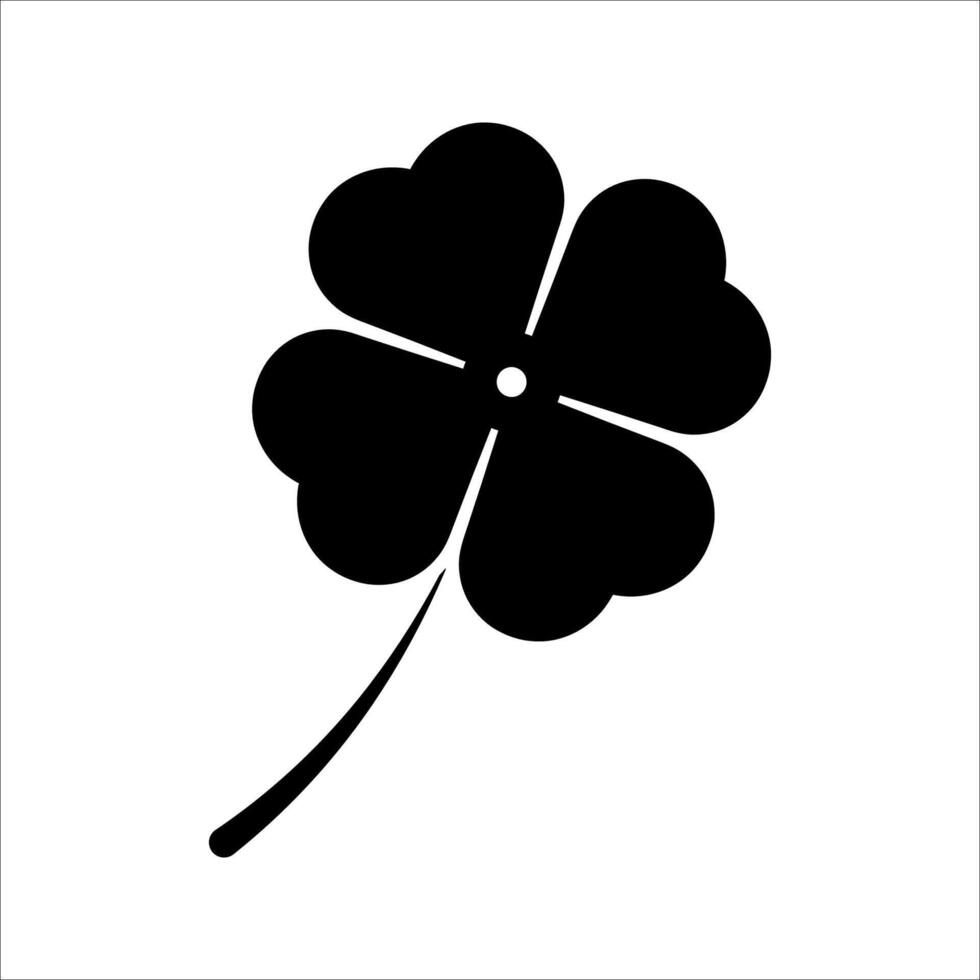 Leaf clover silhouette.. image vector