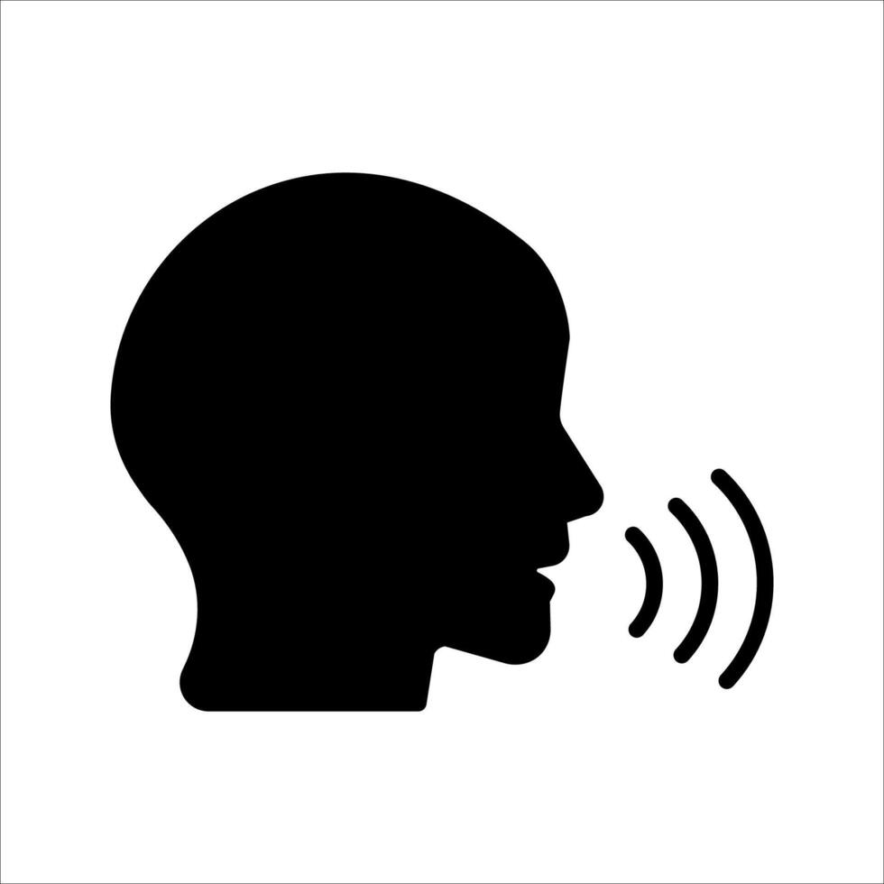Speaking Icon, Symbol isolated white background. illustration. color editable. vector