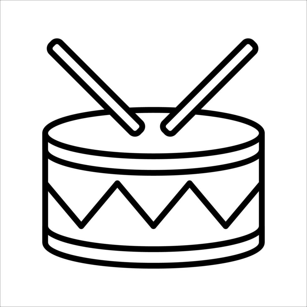 Drum icon isolated on white background vector