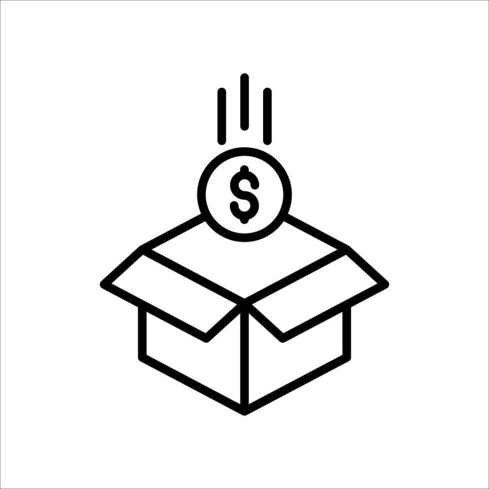 donation icon..Symbol isolated white background. illustration. color editable. vector