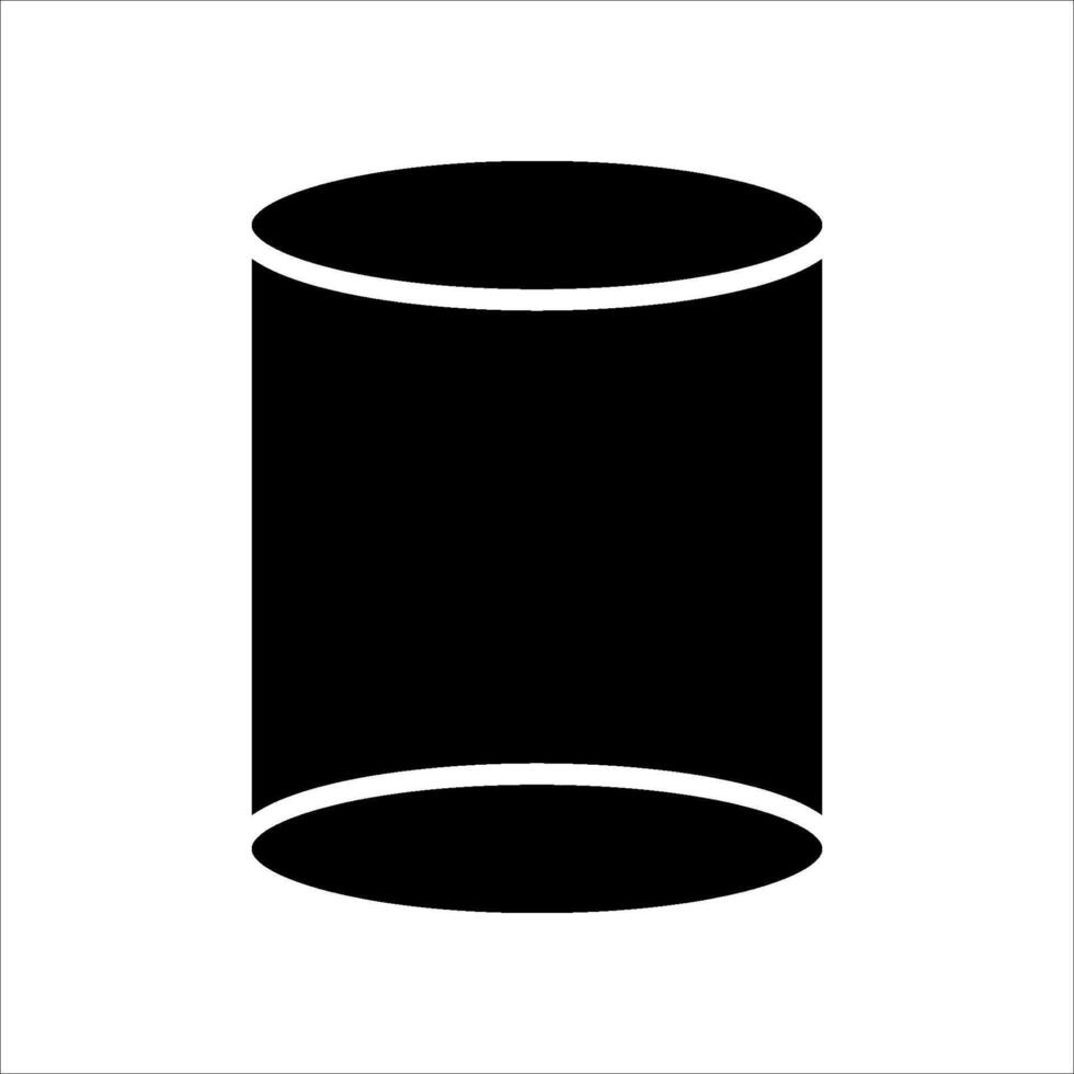 Cylinder geometrical .figure outline icon. Symbol logo illustration. vector