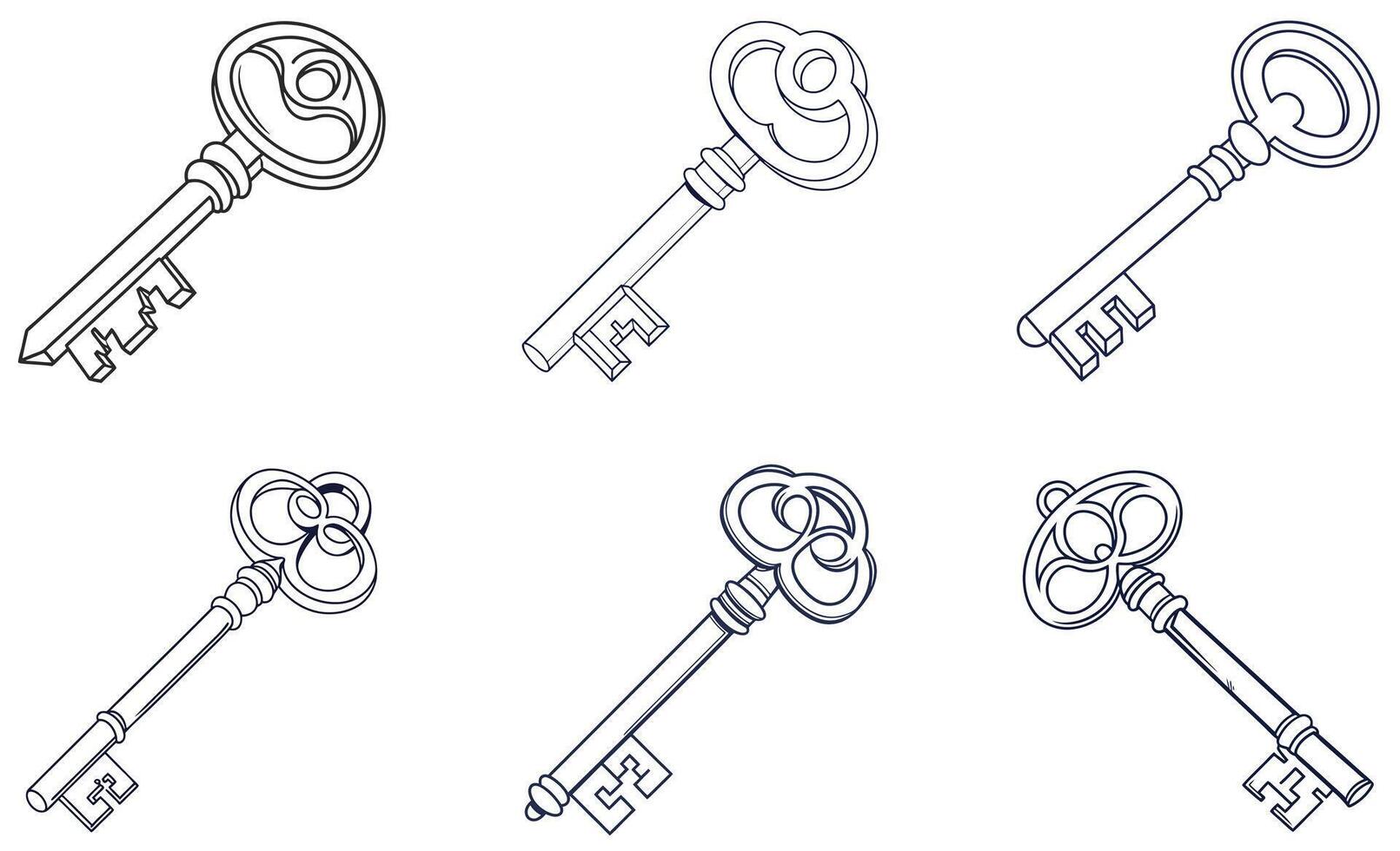 Hand-Drawn Security Locks for School and Travel Use vector