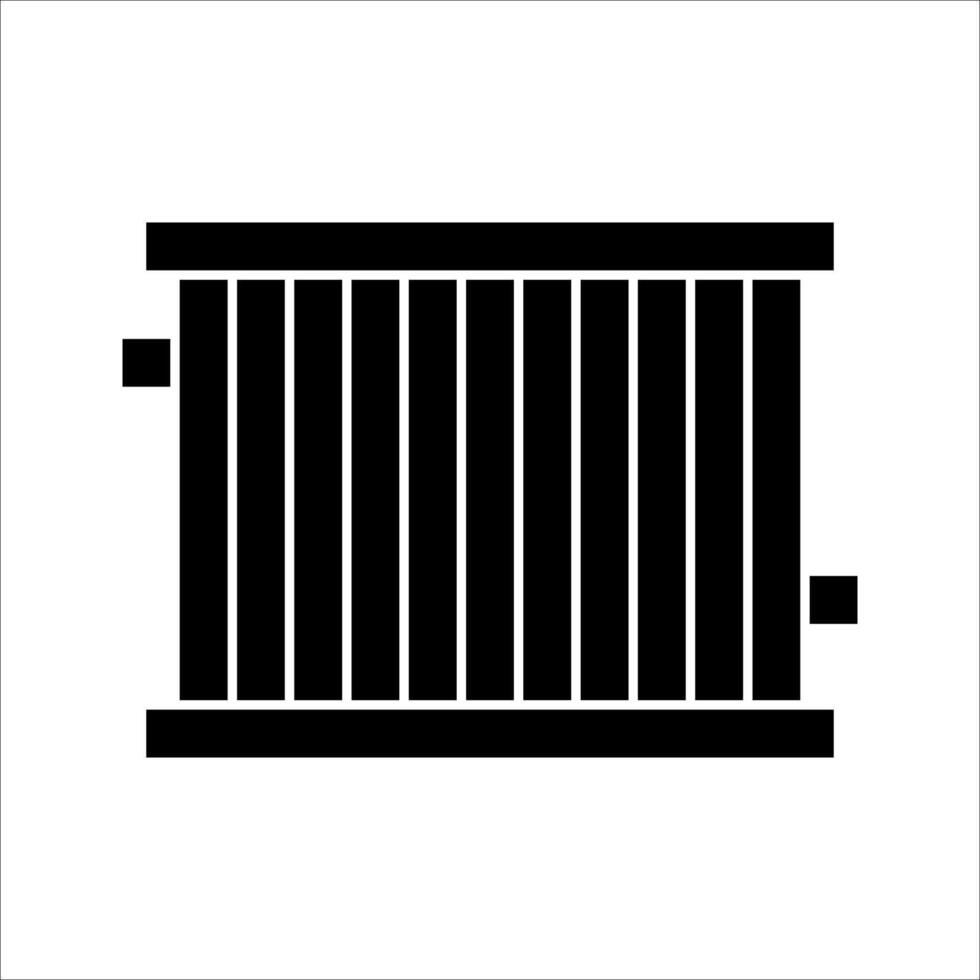 radiator Icon .Symbol isolated white background. illustration. color editable. vector