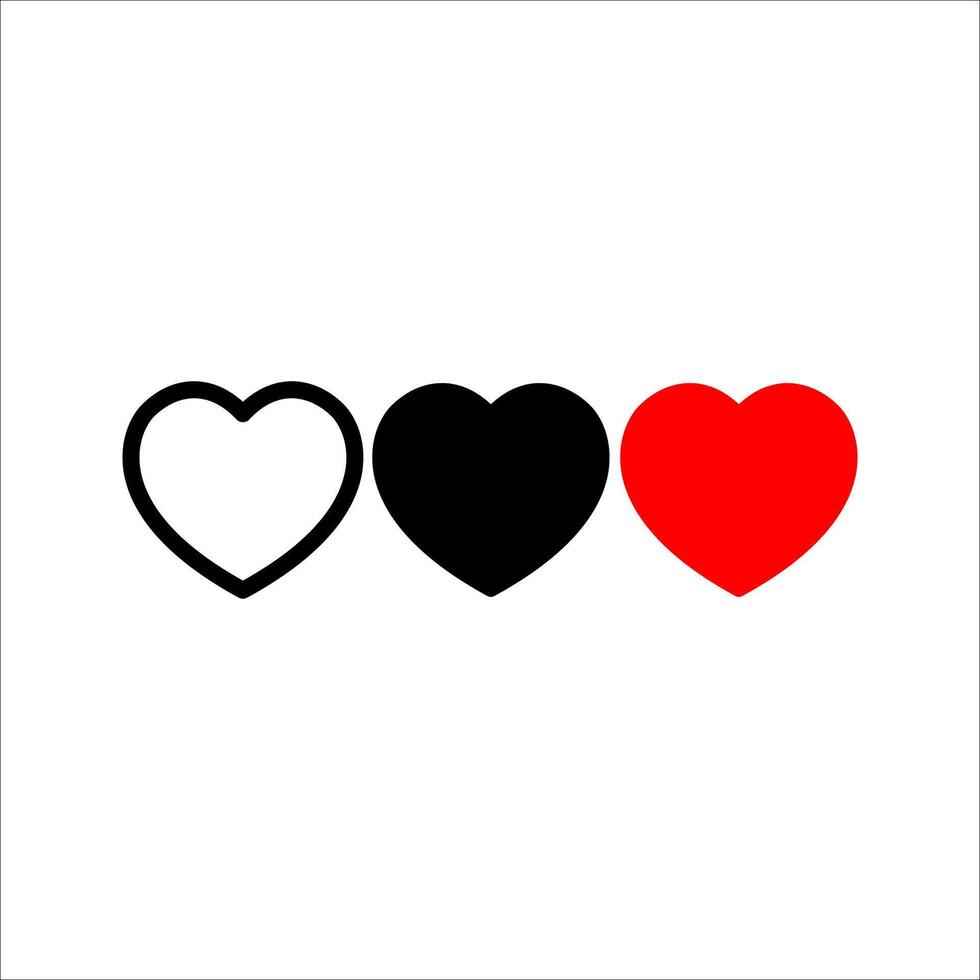 nyimpanLove Heart icon set. for mobile concept and web design. illustration vector