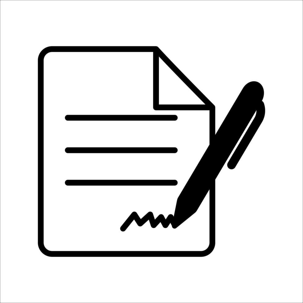 Write icon . Document and file icon symbol illustration vector