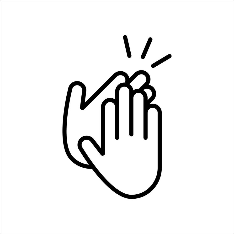 clapping icon..Symbol isolated white background. illustration. color editable. vector