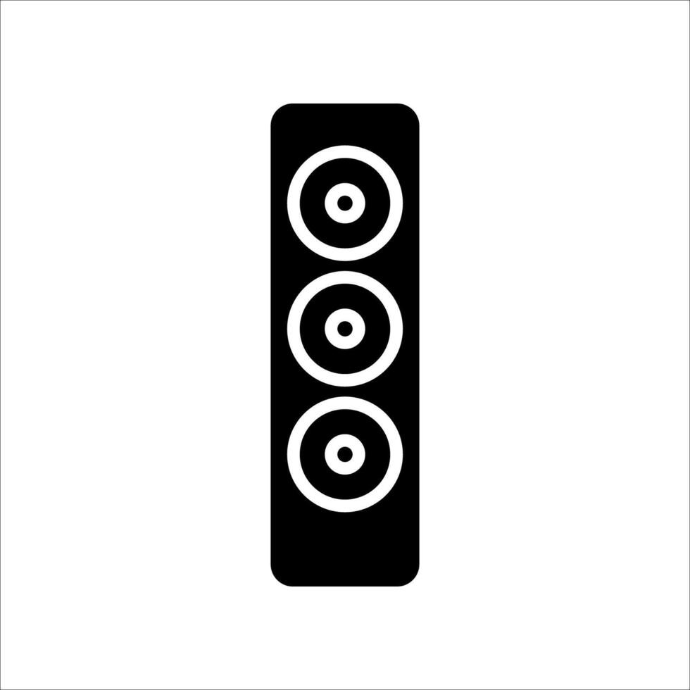 audio column ,icon.Symbol isolated white background. illustration. color editable. vector