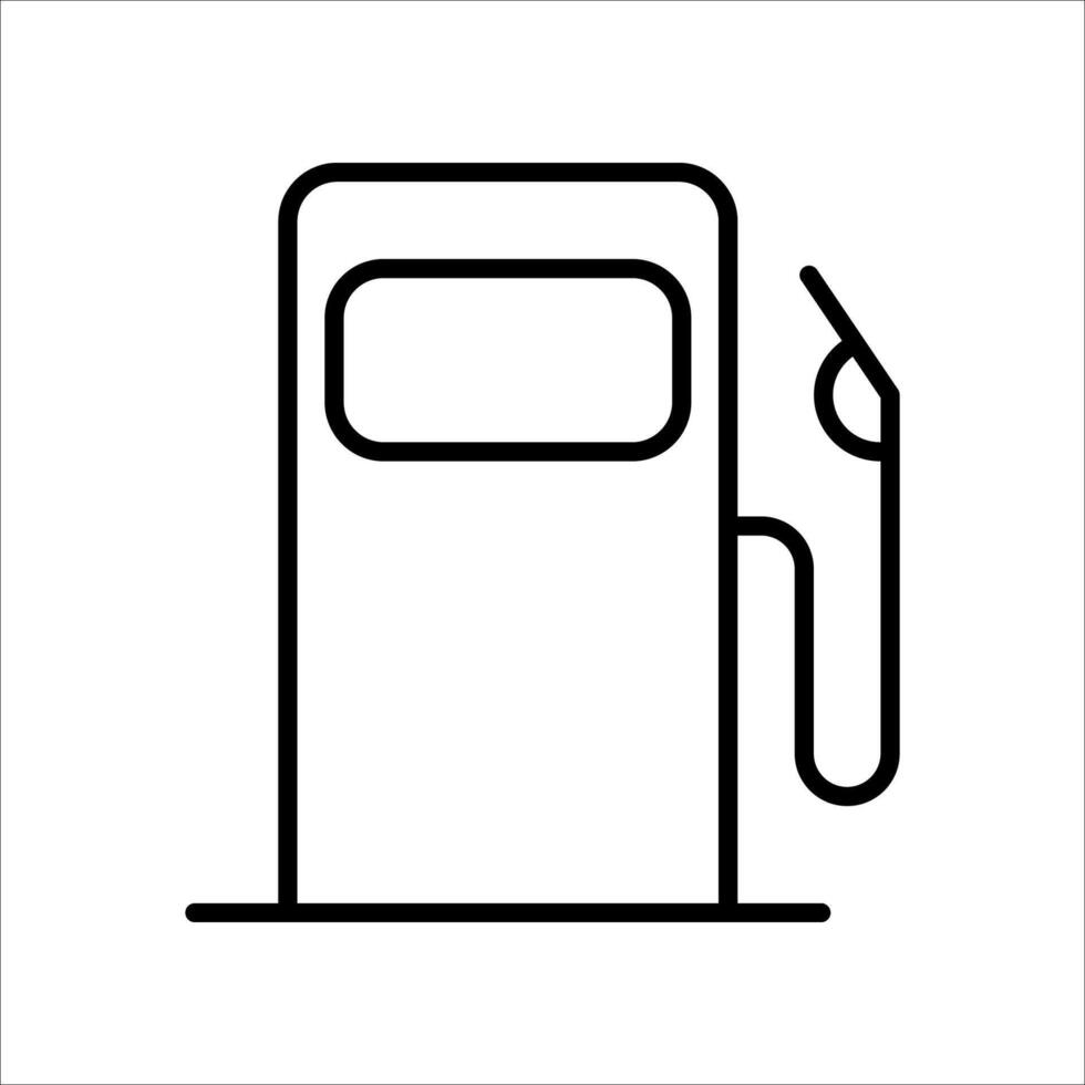 gas station icon..Symbol isolated white background. illustration. color editable. vector