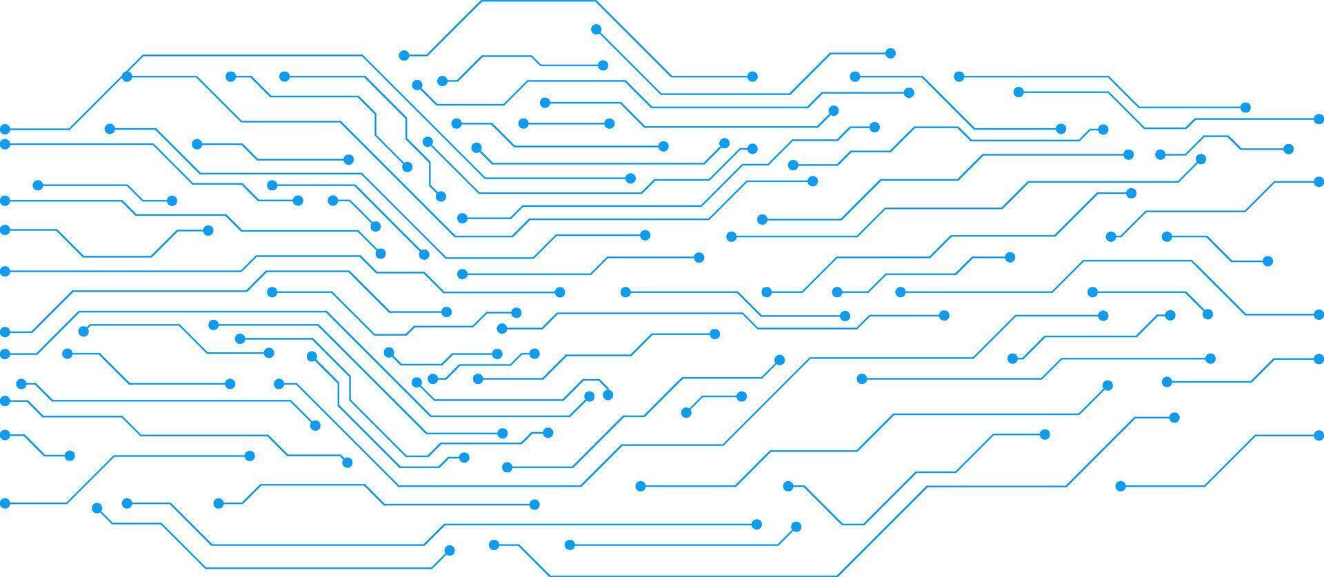 High technology concept with circuit board texture on white background. Digital motherboard vector