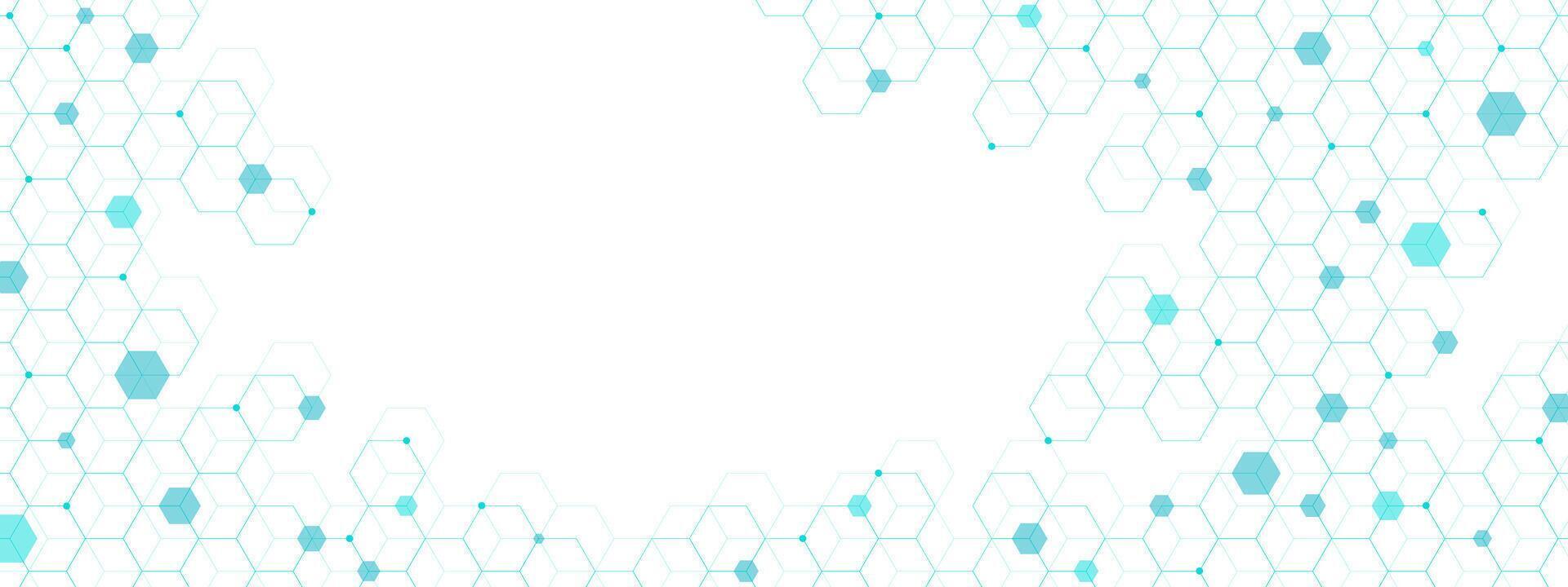 Abstract geometric with hexagons shape pattern for medical and technology background. Digital science concept vector