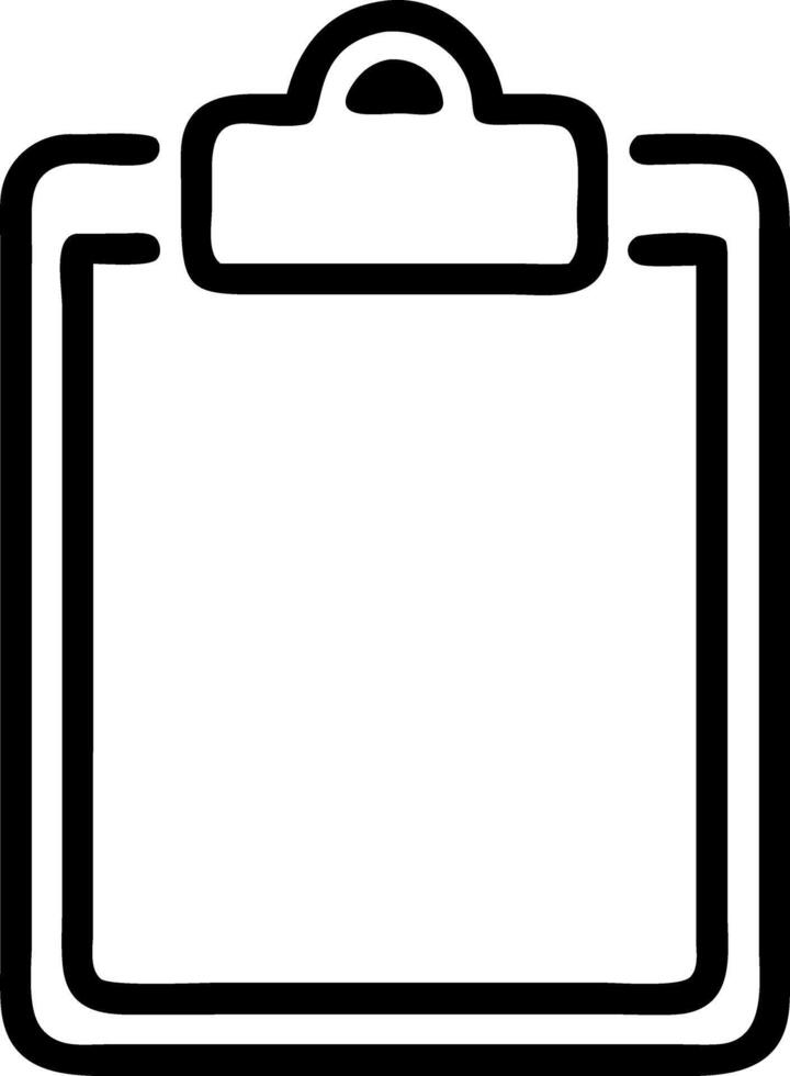 Minimalist Clipboard Icon for Task Management vector