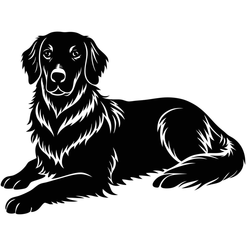 A black and white drawing of a dog vector