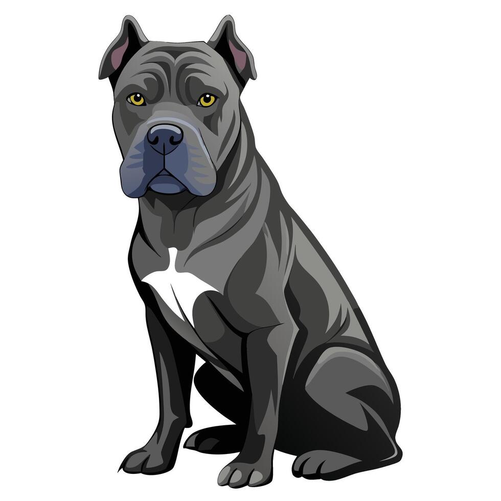 A cartoon dog with a big yellow eye vector