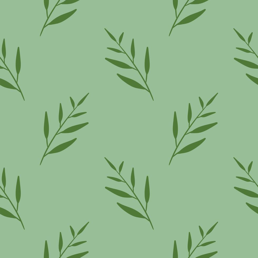 Leaves Pattern Endless Background vector