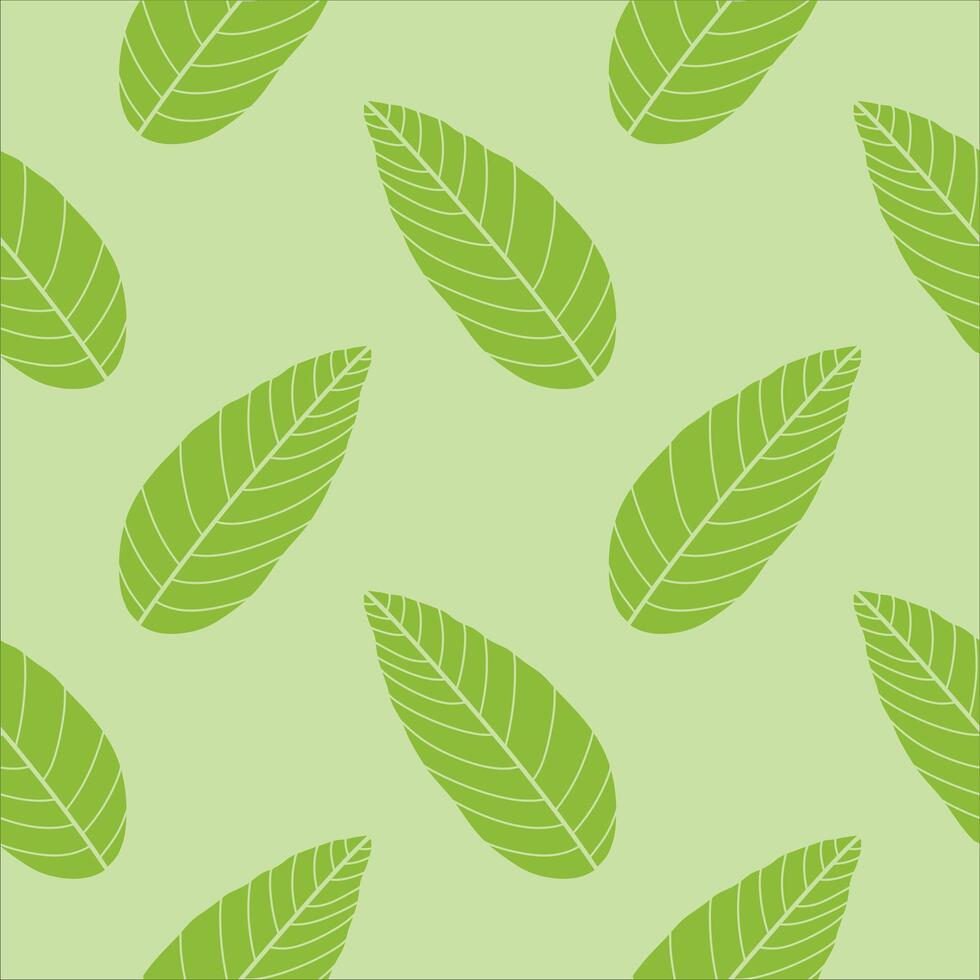 Green leaf print Pattern or Background Design vector