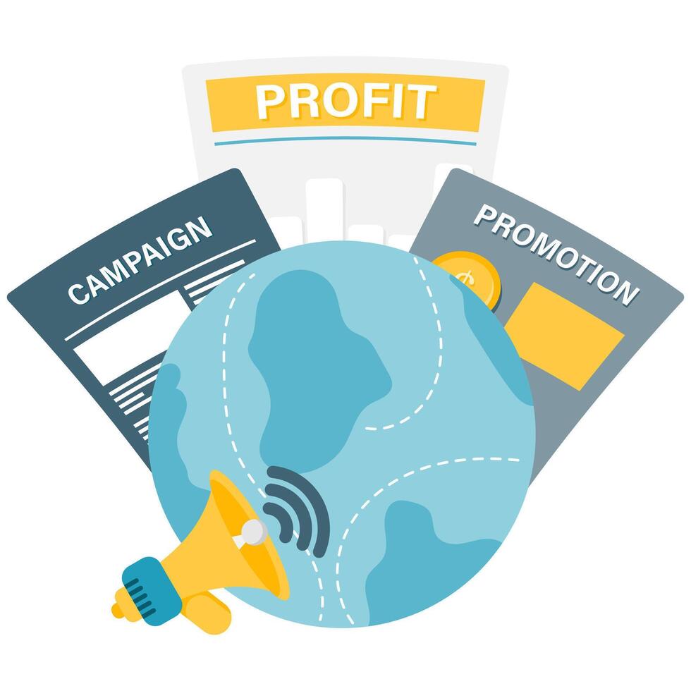 strategic marketing and branding, economic and business growth vector