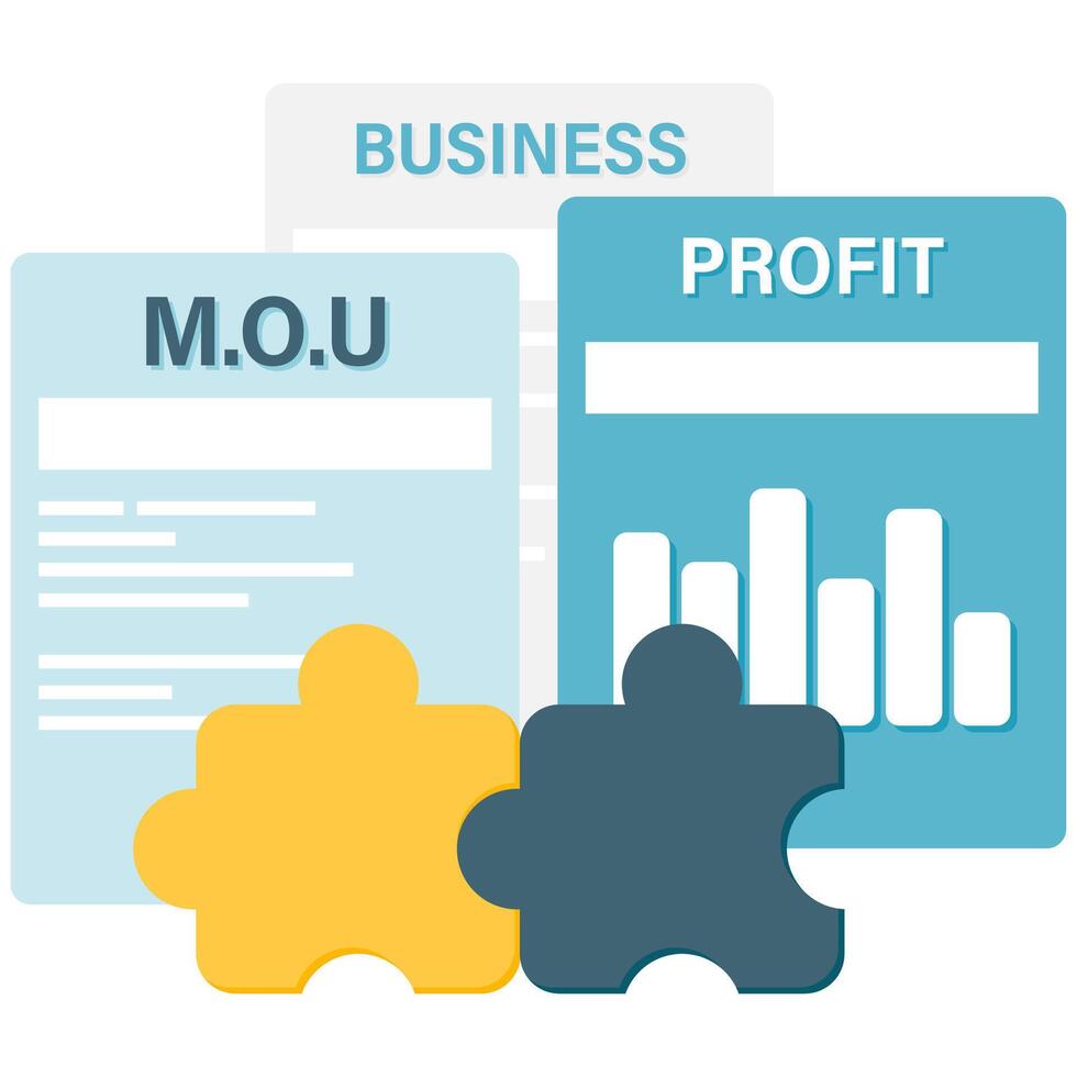 strategic collaboration and partnership, economic and business growth vector