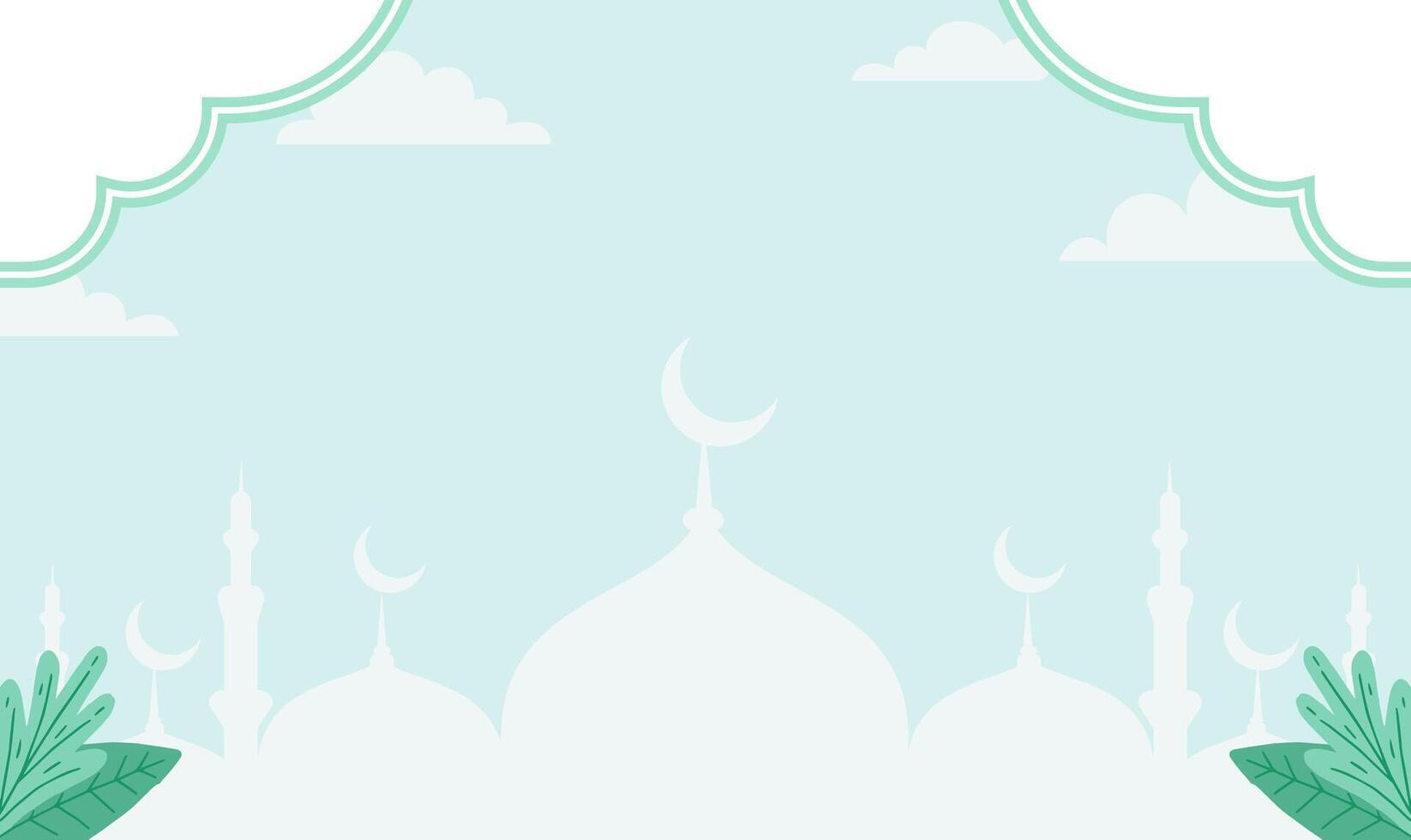 Soft Blue Islamic Banner Background vector