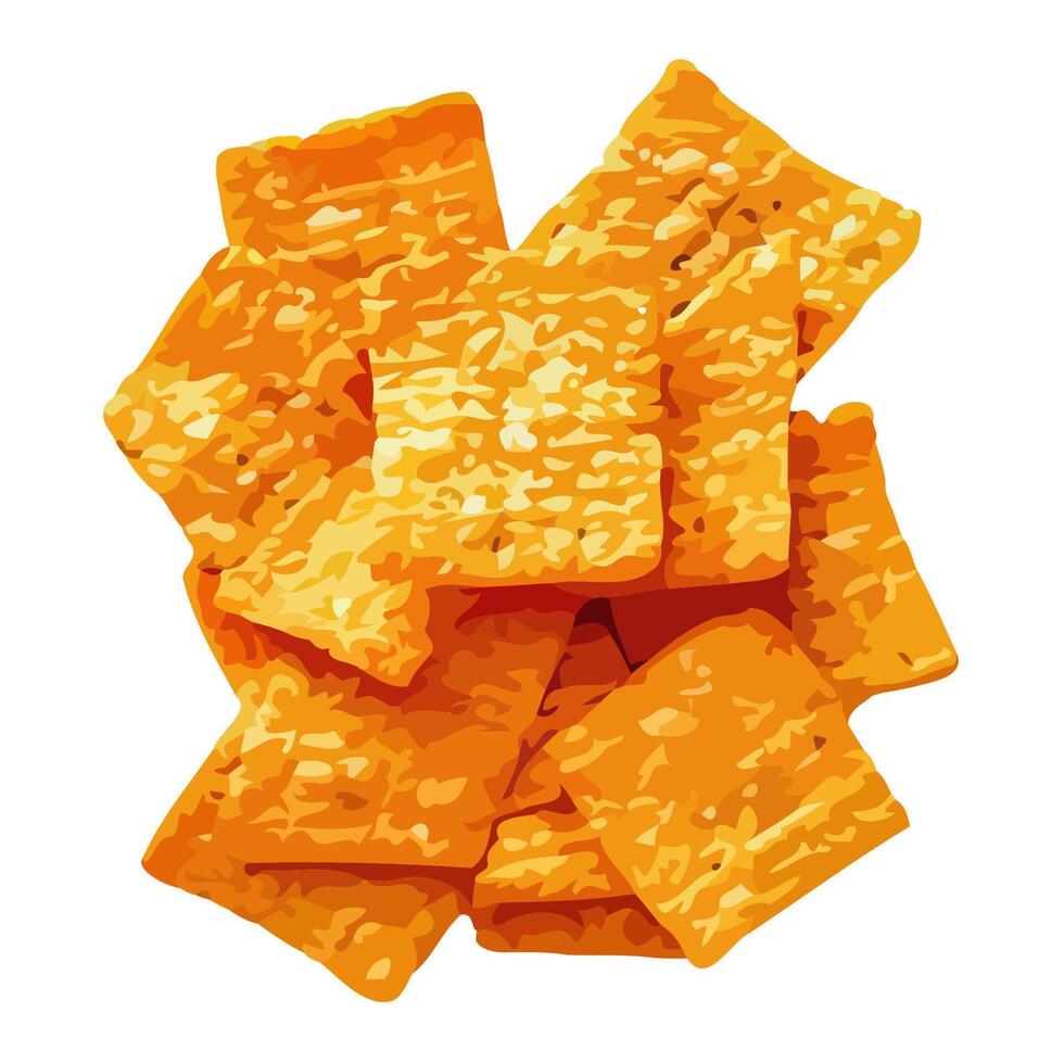 Crunchy Orange Snack Bites Delight vector