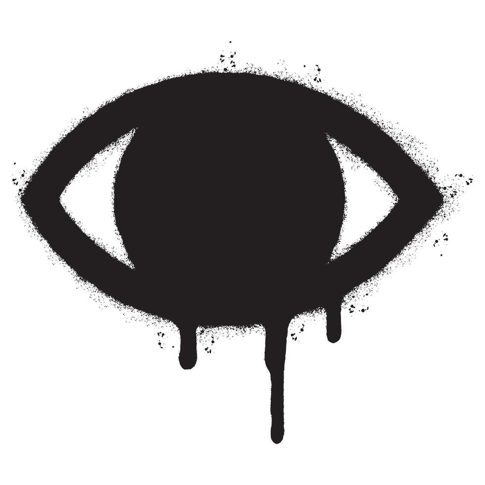 Spray Painted Graffiti eye icon isolated on white background. Elements on white background for banner, decoration, street art and ads. vector