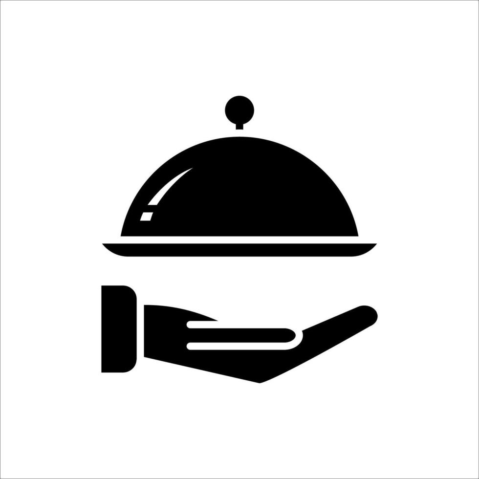 platter silhouette icon vector