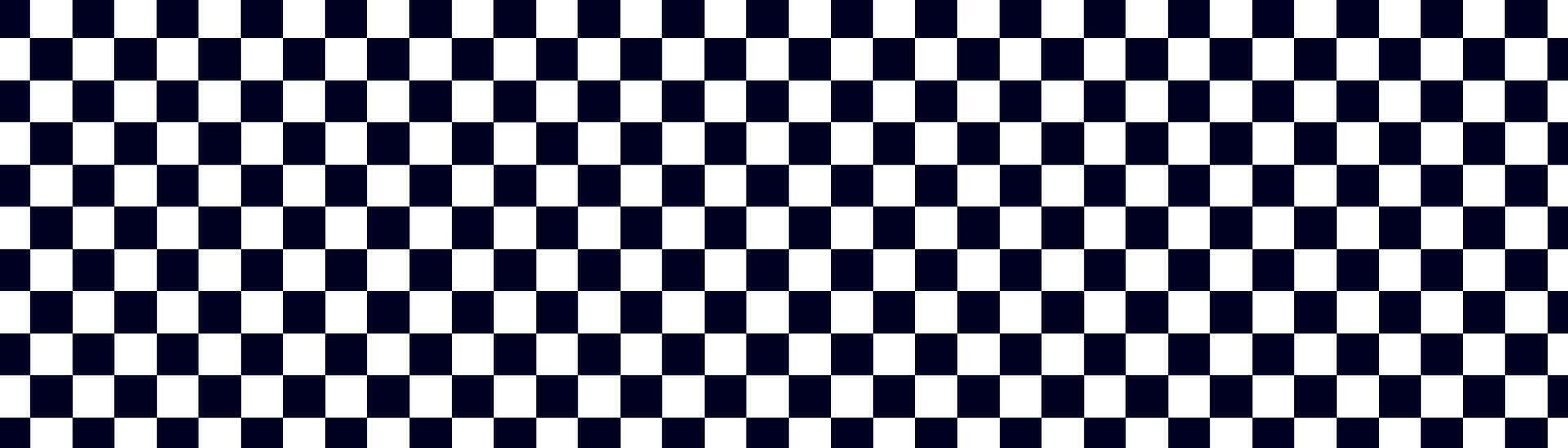 Waving checkered finish line flag, monochrome racing pennant symbol, seamless competition banner for motorsport and drag race. Flat illustration isolated on white background. vector