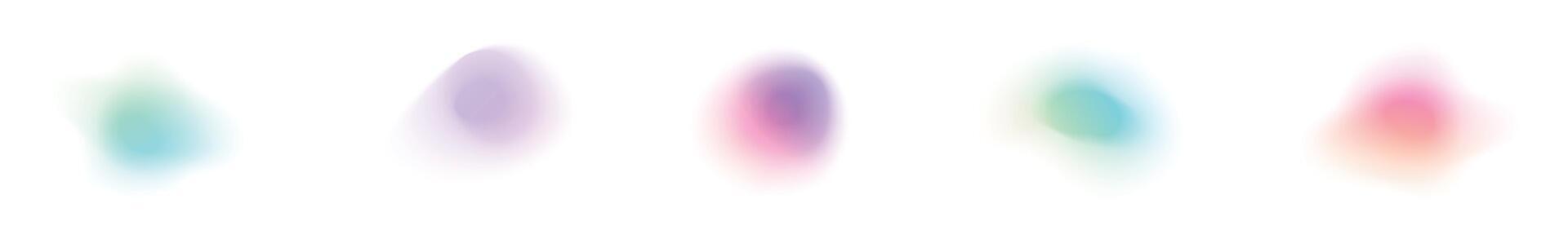 Soft gradient background with abstract blur effect, blue and green color transition, grainy watercolor texture, fluid neon mesh design. Flat illustration isolated on white background. vector