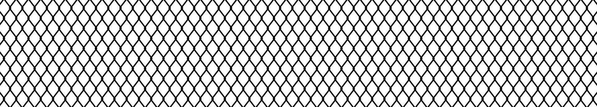 Seamless basketball net pattern, black and white geometric fishnet texture, abstract wire design for sports background. Flat illustration isolated on white background. vector